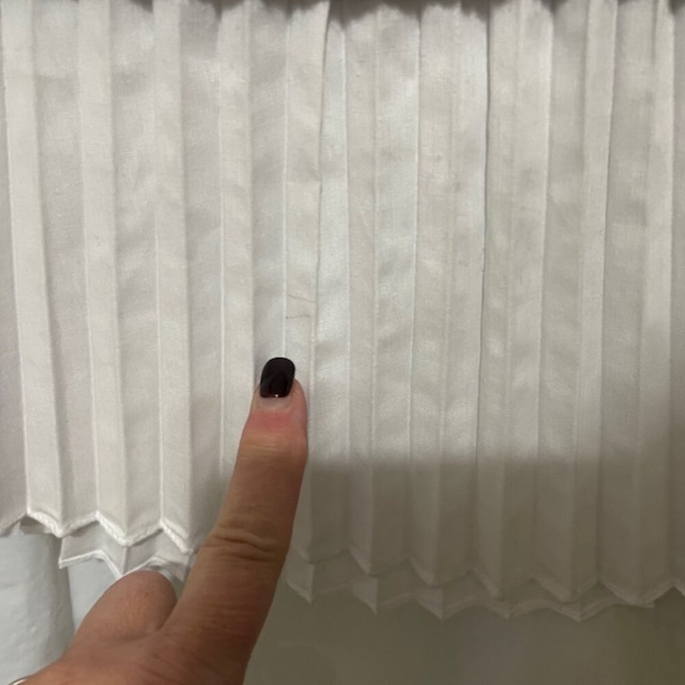 Maeve Anthropologie Medium Layered Crochet Pleated Black and White Sweater - Picture 7 of 7